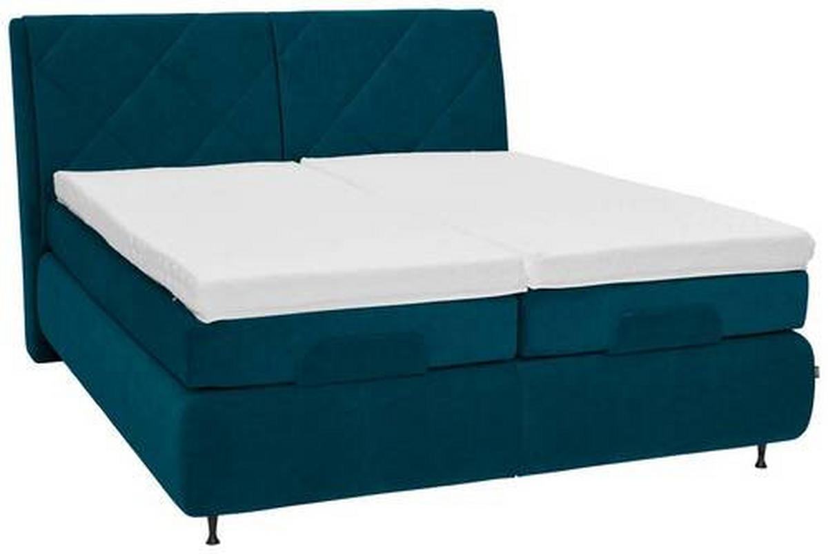 BOXSPRINGBETT 180/200 cm in Petrol von DIETER KNOLL