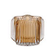 TEELICHTGLAS - Bernsteinfarben, Basics, Glas (10,3/8cm) - Ambia Home