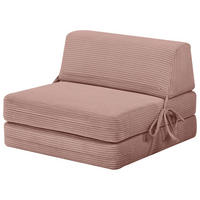 SCHLAFSESSEL Cord Altrosa    - Altrosa, Design, Textil/Metall (65/57/81cm) - Livetastic