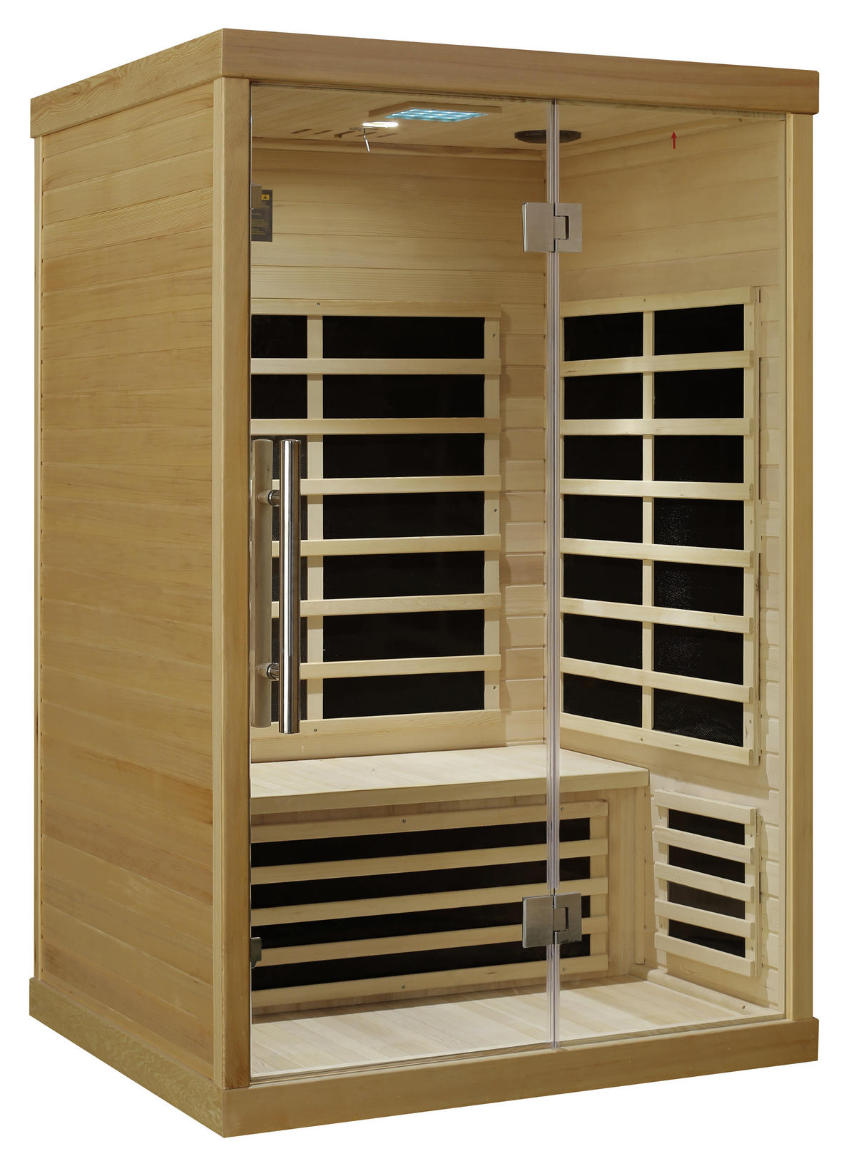 INFRAROTKABINE HEMLOCK II für 2 Personen HEMLOCK II  - MODERN, Glas/Holz (120/105/190cm)