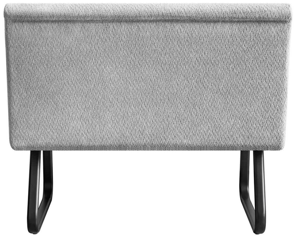 SITZBANK 100/86/61 cm  in Grau  - Schwarz/Grau, Design, Textil/Metall (100/86/61cm) - Stylife
