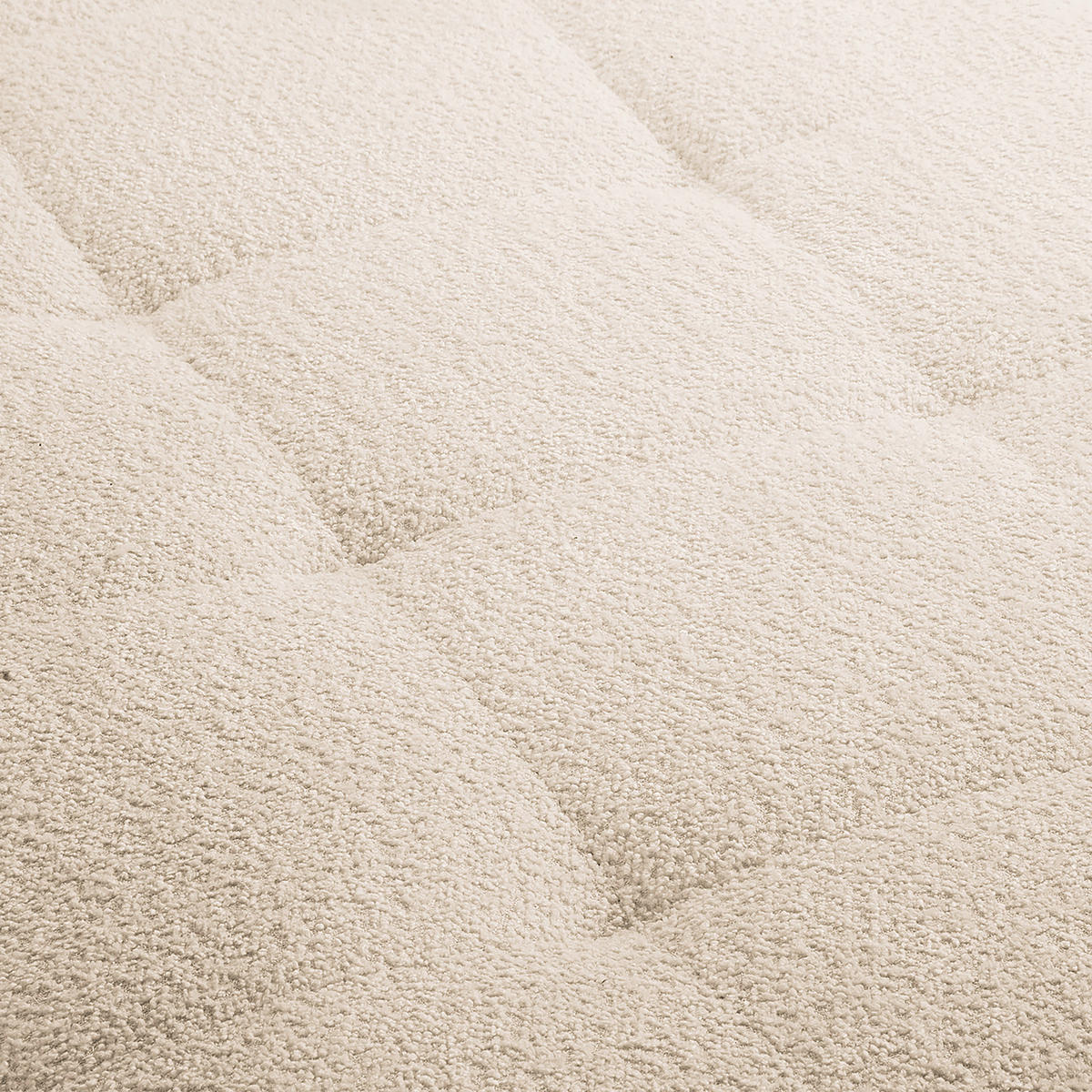 ECKSOFA inkl. Hocker Ariella Weiß Bouclé  - Naturfarben/Weiß, Design, Holz/Textil (161/231cm) - Livetastic