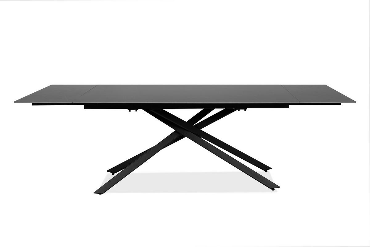 ESSTISCH in Metall, Holzwerkstoff 160/90/76 cm  - Schwarz, MODERN, Holzwerkstoff/Metall (160/90/76cm) - MID.YOU