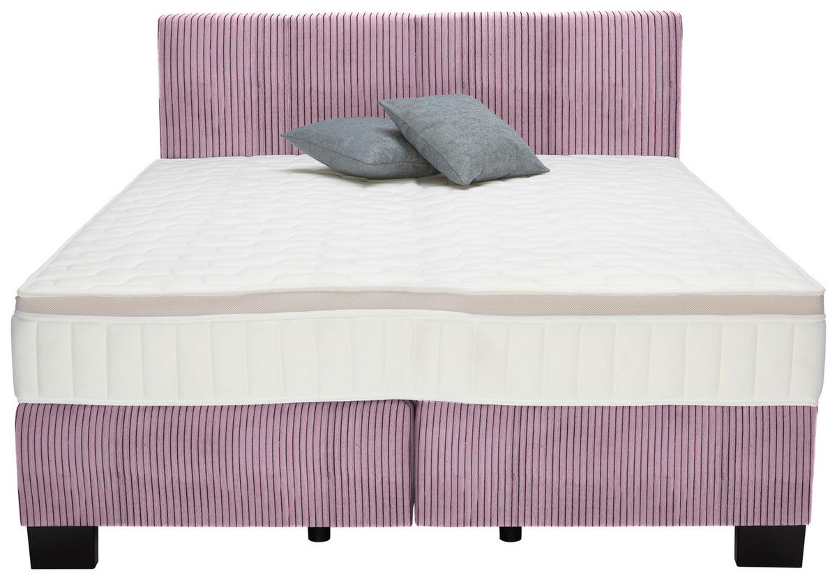 BOXSPRINGBETT 160/200 cm  in Lila  - Lila/Schwarz, Design, Kunststoff/Textil (160/200cm) - Hom`in