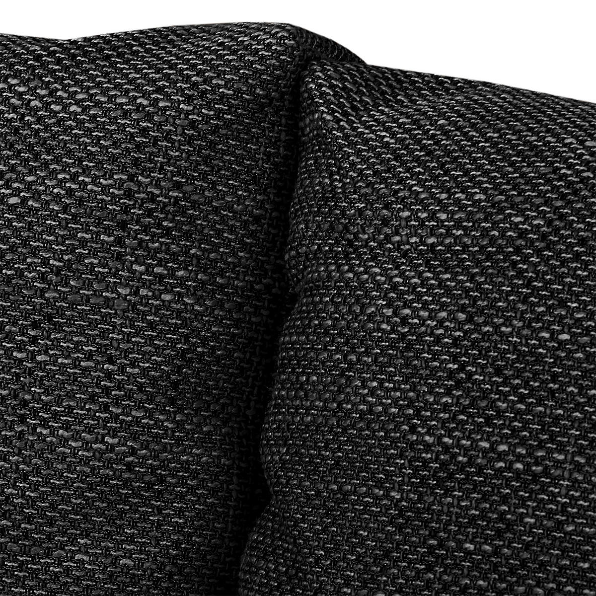 ECKSOFA Schwarz Textilgeflecht  - Chromfarben/Schwarz, Design, Textil (266/175cm) - Livetastic