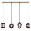 HÄNGELEUCHTE 110/18,5/120 cm    - Messingfarben, Design, Glas/Metall (110/18,5/120cm) - Globo