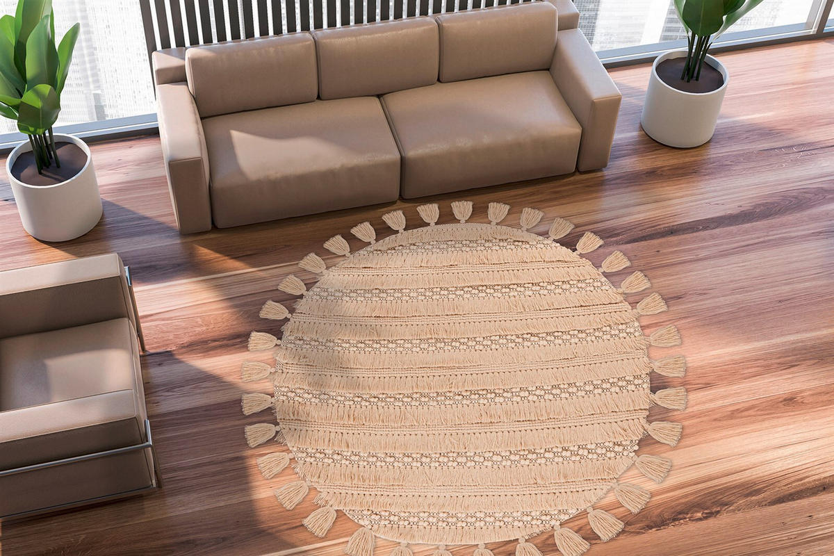 TEPPICH 160 cm Bohist 325 Natural Multicolor  - Multicolor, KONVENTIONELL, Textil (160cm)
