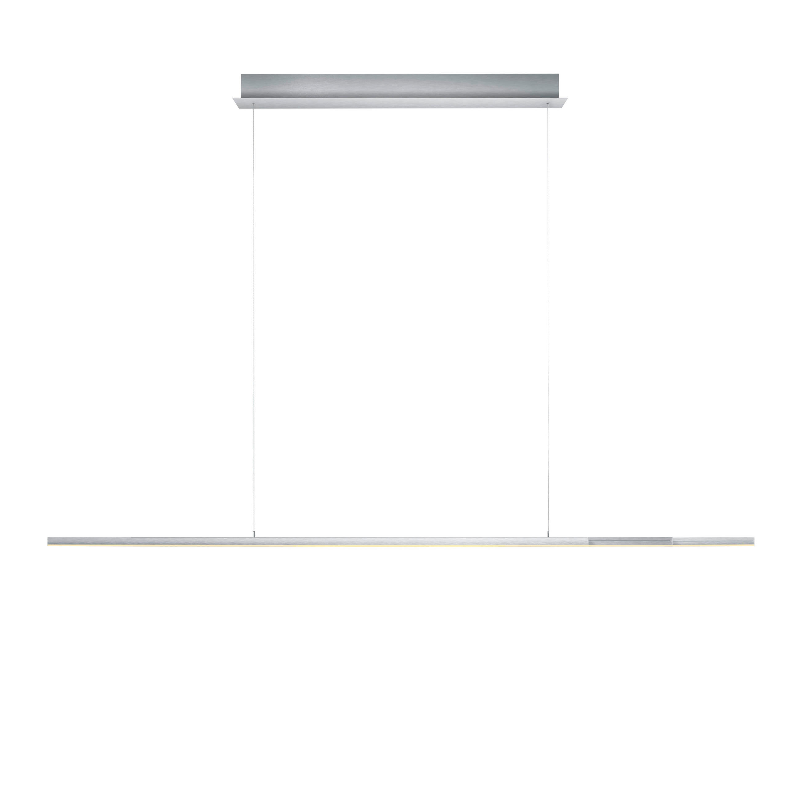 SUSPENSION LED 110-203/5/150 cm    - Alufarben, Design, Metall (110-203/5/150cm) - Hell