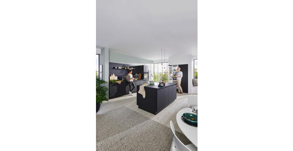 EINBAUKÜCHE - Schwarz, Design, Holzwerkstoff - Dieter Knoll