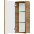 HÄNGESCHRANK 30/70/20 cm  - Chromfarben/Eichefarben, KONVENTIONELL, Glas/Holzwerkstoff (30/70/20cm) - Xora