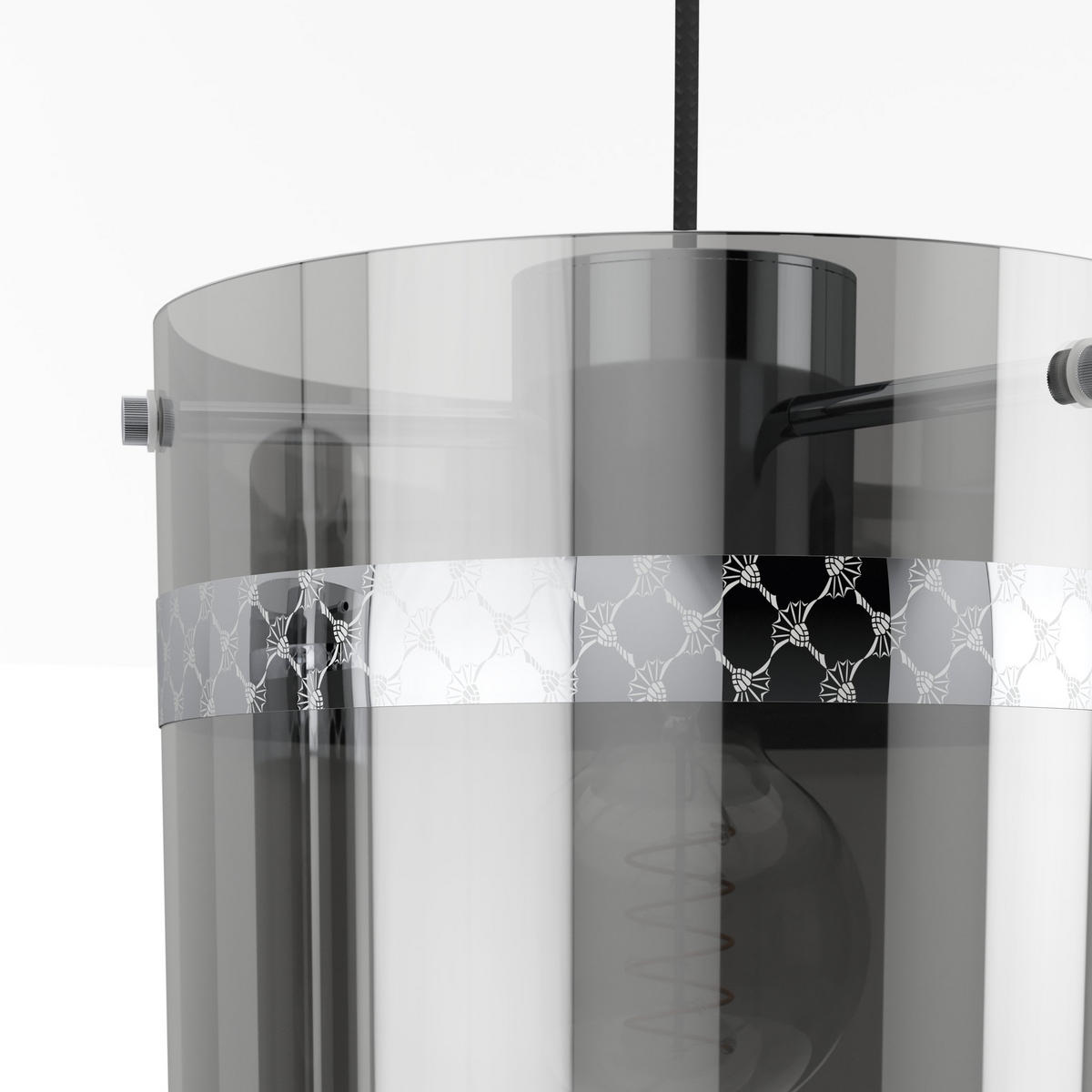 HÄNGELEUCHTE 103,5/21,5/110 cm    - Chromfarben/Transparent, Design, Glas/Metall (103,5/21,5/110cm) - Eglo