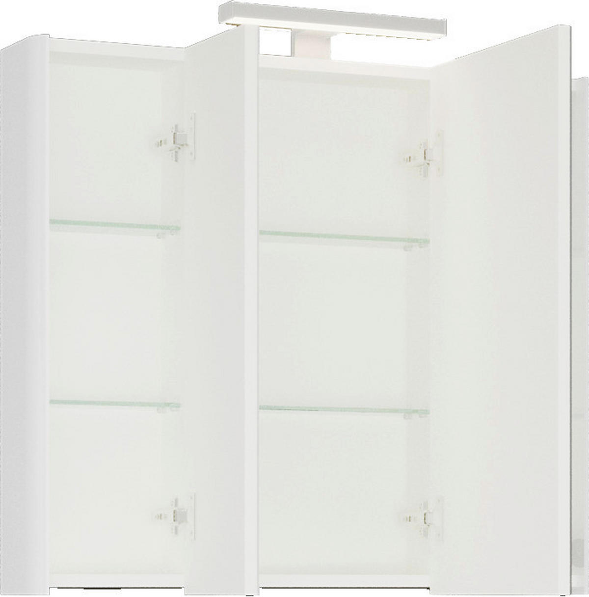 ELEMENT S OGLEDALOM  bijela  - bijela, Moderno, staklo/drvni materijal (80/74/15cm)