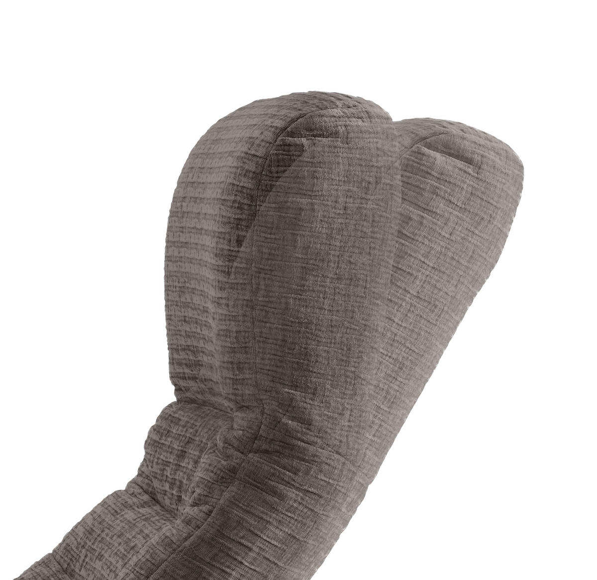 RELAXSESSEL Mikrofaser Kopfteilverstellung, Fußteilverstellung, Rücken echt, Relaxfunktion    - Graubraun/Schwarz, MODERN, Textil/Metall (72/118/85-165cm) - Livetastic
