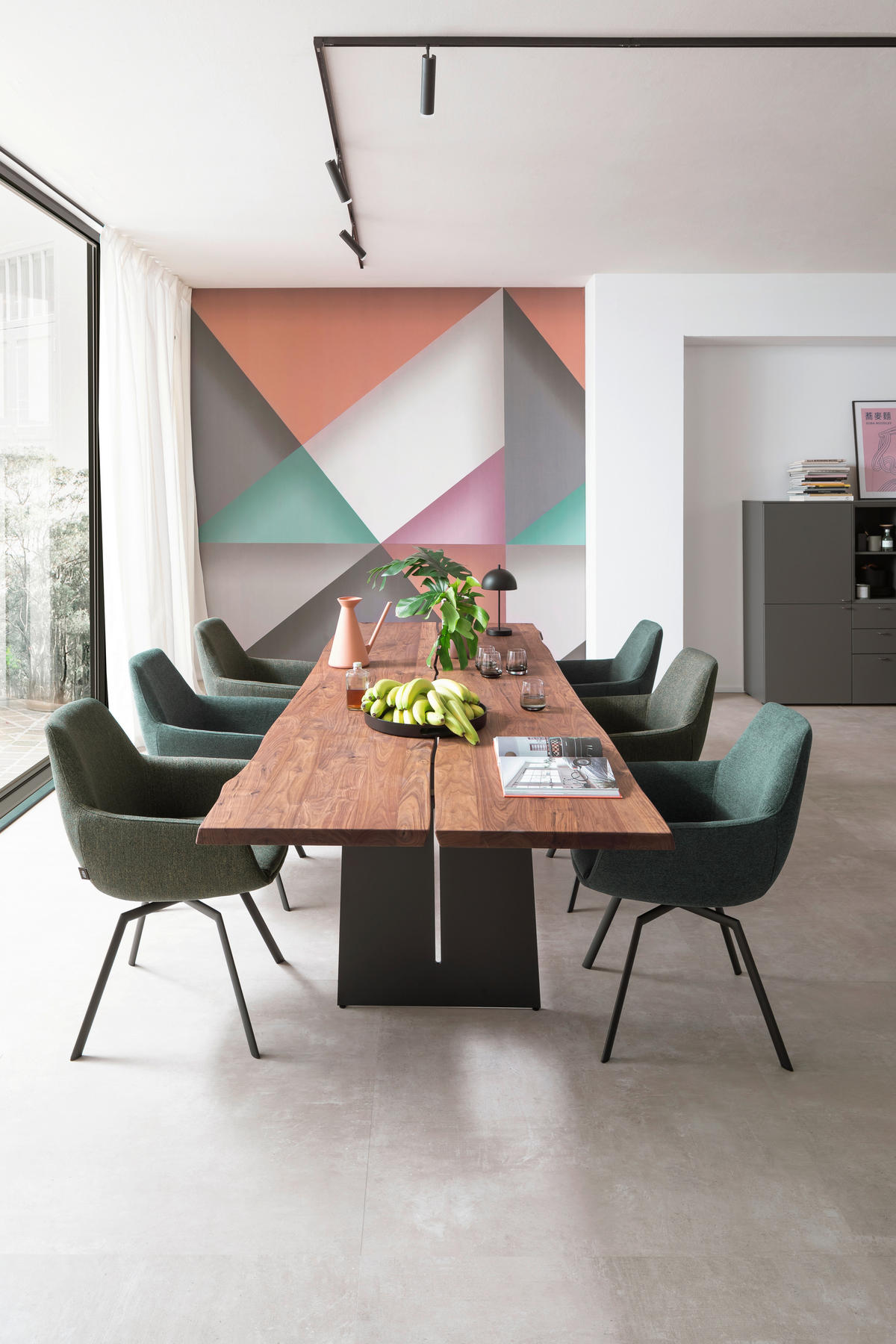 ESSTISCH in Holz, Metall 250/110/75 cm  - Eichefarben/Anthrazit, Design, Holz/Metall (250/110/75cm) - Schöner Wohnen