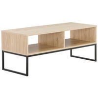 COUCHTISCH in Metall, Holzwerkstoff 100/40/40 cm  - Schwarz/Naturfarben, Natur, Holzwerkstoff/Metall (100/40/40cm) - MID.YOU