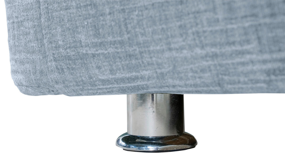 BOXSPRINGBETT 140/200 cm  in Hellblau  - Chromfarben/Hellblau, KONVENTIONELL, Textil/Metall (140/200cm) - Esposa