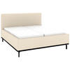 POLSTERBETT Matratze, Lattenrost, Bettkasten 180/200 cm  in Creme  - Creme/Graphitfarben, Design, Holz/Textil (180/200cm) - Musterring