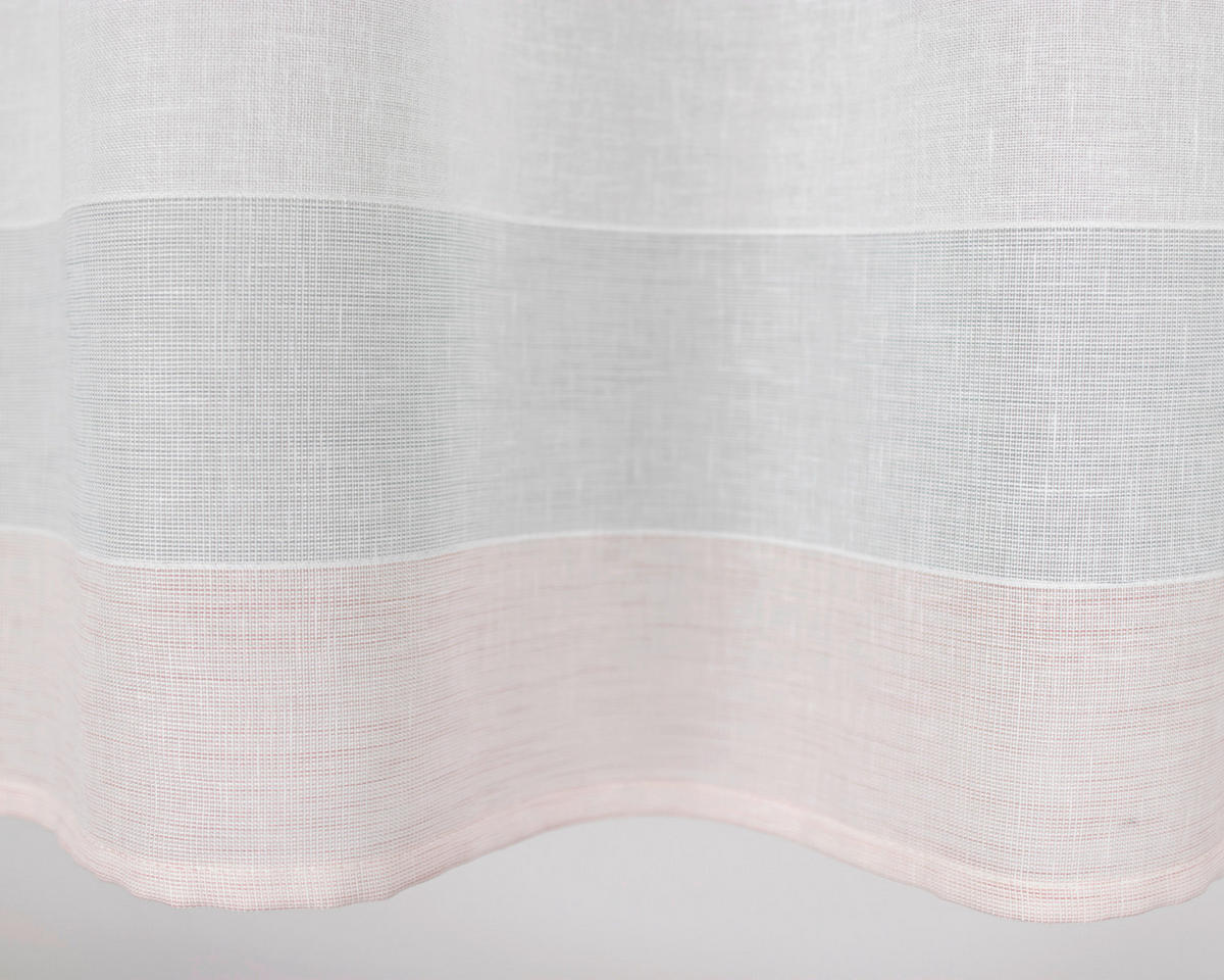 KURZGARDINE   140/50 cm   - Hellrosa/Weiß, Basics, Textil (140/50cm)