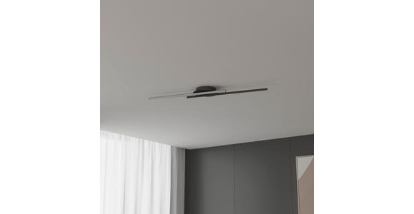 LED-DECKENLEUCHTE 96/20/5,5 cm   - Schwarz, Basics, Kunststoff/Metall (96/20/5,5cm) - Novel