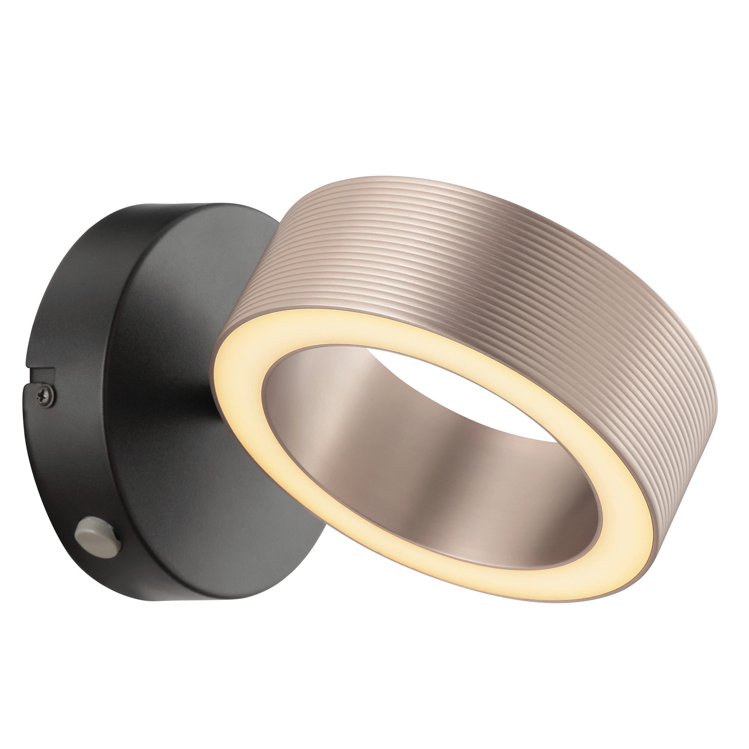 LED-WANDLEUCHTE - Schwarz/Braun, Design, Kunststoff/Metall (11/20/15cm) - Brilliant