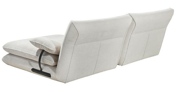 ECKSOFA Creme Cord  - Creme/Schwarz, KONVENTIONELL, Kunststoff/Textil (244/173cm) - Carryhome