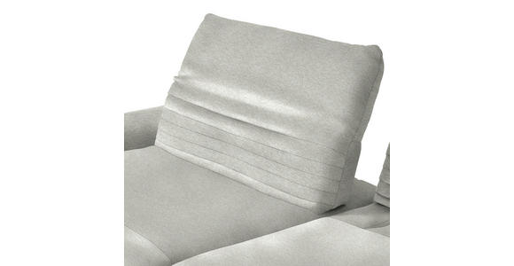 ECKSOFA  in Teddystoff Hellgrau  170-195/280 cm  - Hellgrau/Schwarz, Design, Textil/Metall (170-195/280cm) - Dieter Knoll