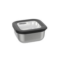 POSODA ZA SHRANJEVANJE  PROVIDO    15,1/15,1/7,5 cm         - barve nerjavečega jekla/črna, Basics, kovina/umetna masa (15,1/15,1/7,5cm) - Gefu