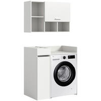 WASCHMASCHINENSCHRANK 95/195/60 cm  in Weiß  - Weiß, Basics, Holzwerkstoff/Kunststoff (95/195/60cm) - MID.YOU