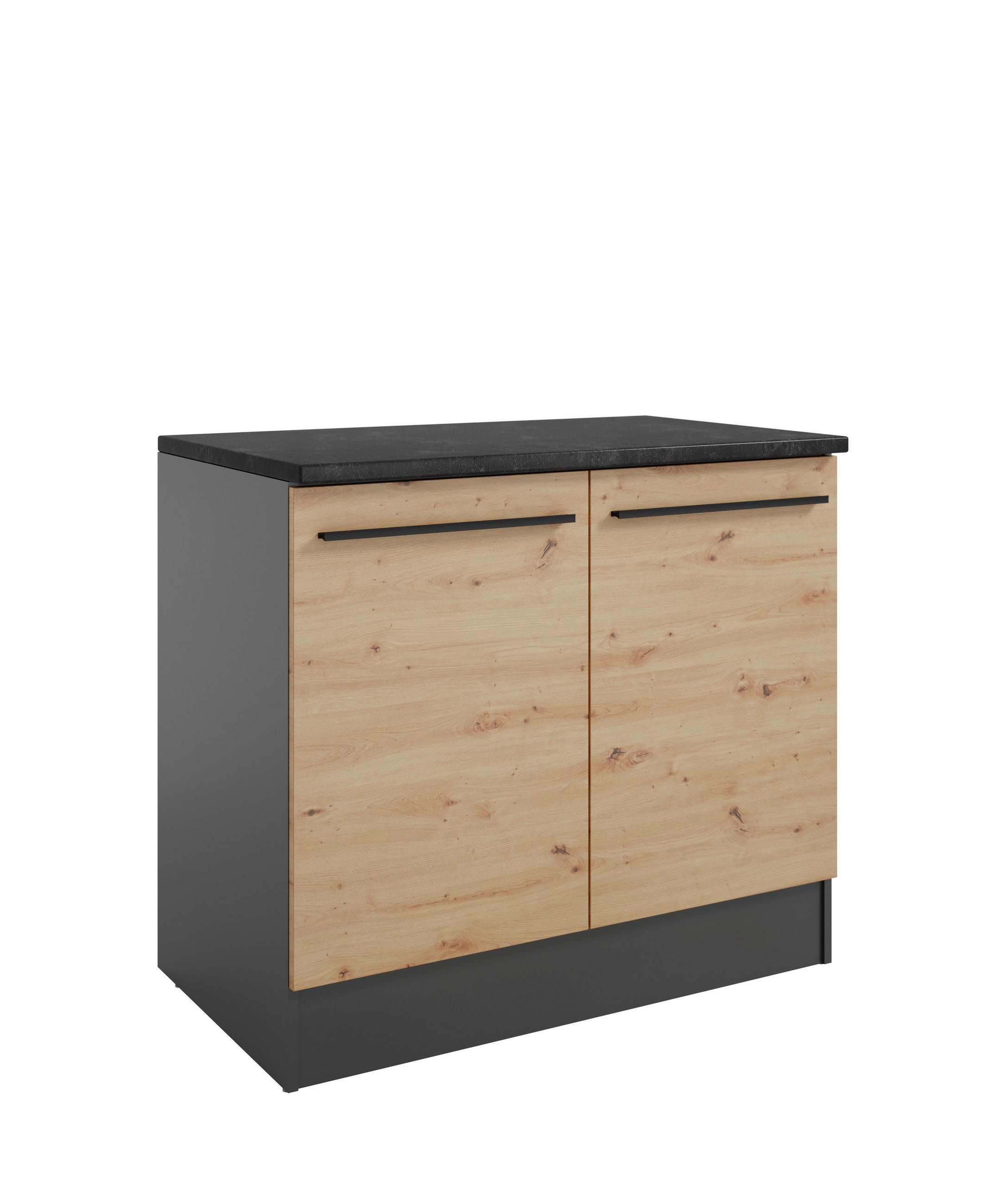 ELEMENT ISPOD SUDOPERA    - hrast Artisan/crna, Design, drvni materijal/plastika (100/90/60cm) - P & B