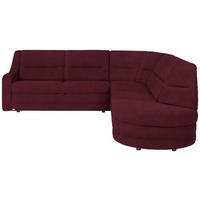 ECKSOFA in Flachgewebe Bordeaux, Dunkelrot  251/285 cm  - Bordeaux/Schwarz, KONVENTIONELL, Kunststoff/Textil (251/285cm) - Sedda