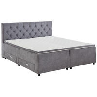 BOXBETT 180/200 cm  in Grau  - Grau, MODERN, Kunststoff/Textil (180/200cm) - MID.YOU