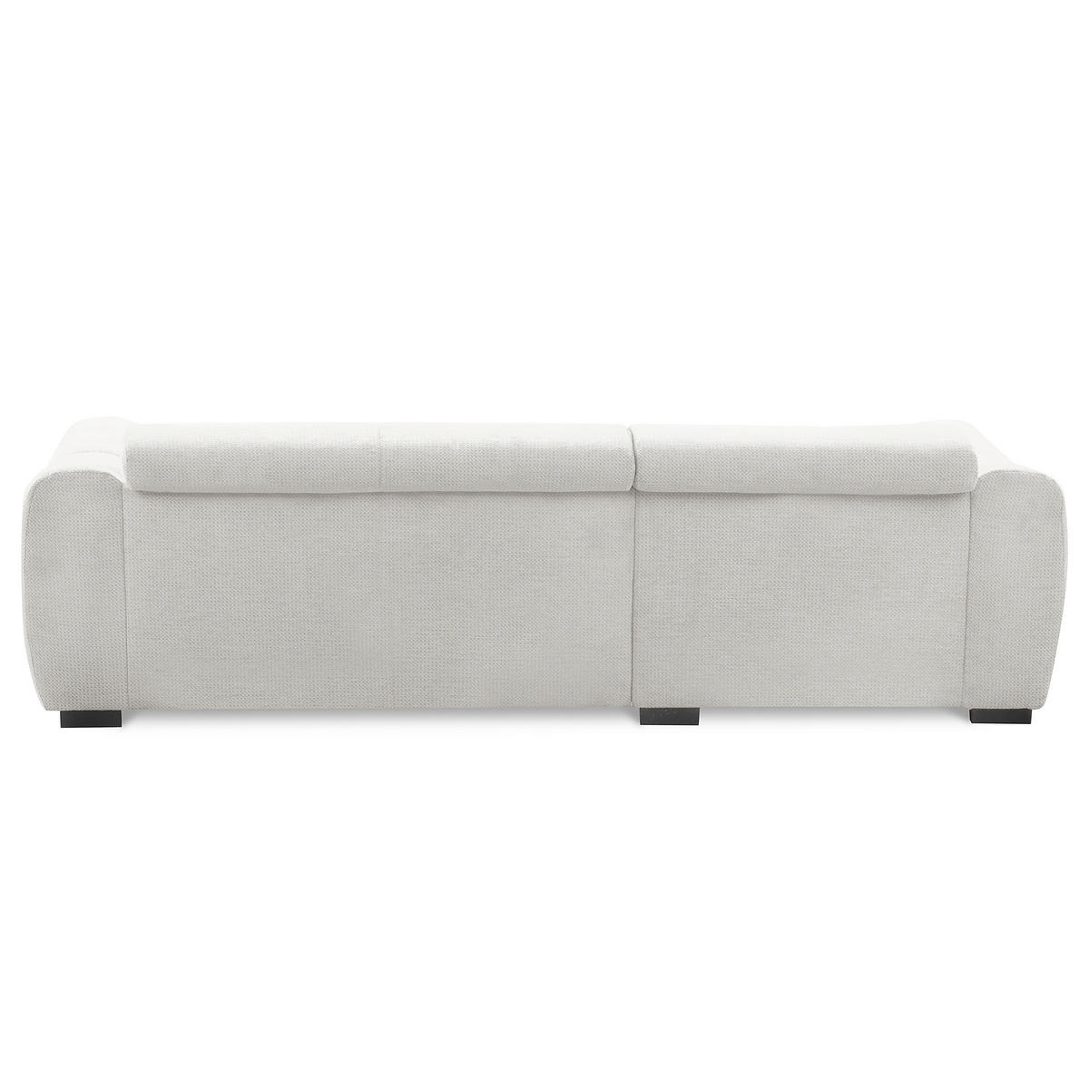 ECKSOFA  Webstoff Silberfarben  - Silberfarben/Schwarz, Design, Kunststoff/Textil (177/274cm) - Livetastic