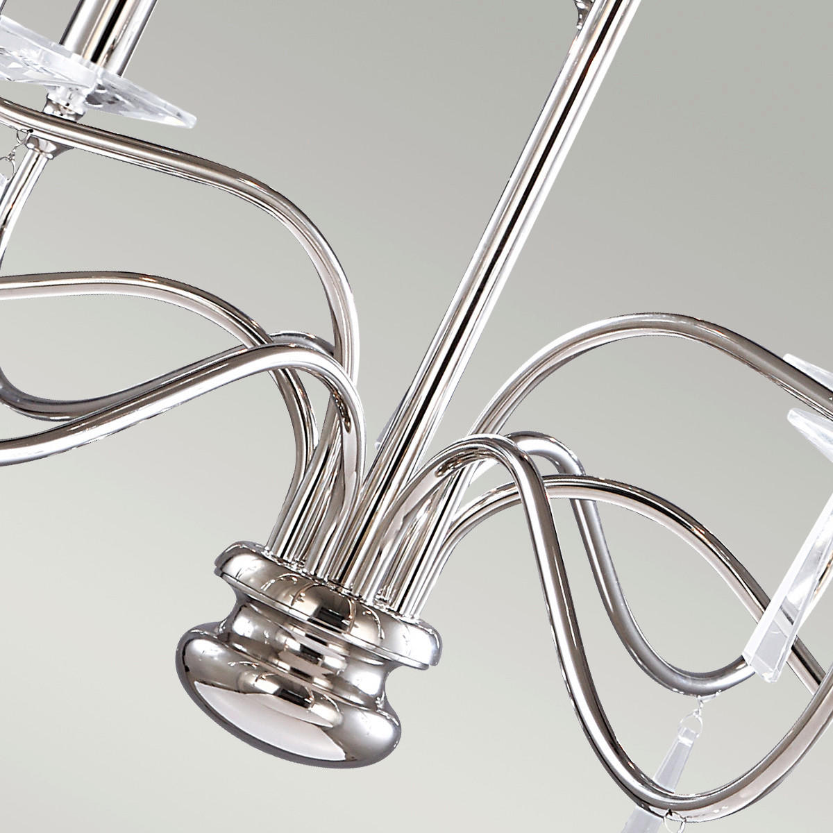KRONLEUCHTER 82/83 cm   - Nickelfarben, KONVENTIONELL, Glas/Metall (82/83cm) - Elstead Lighting