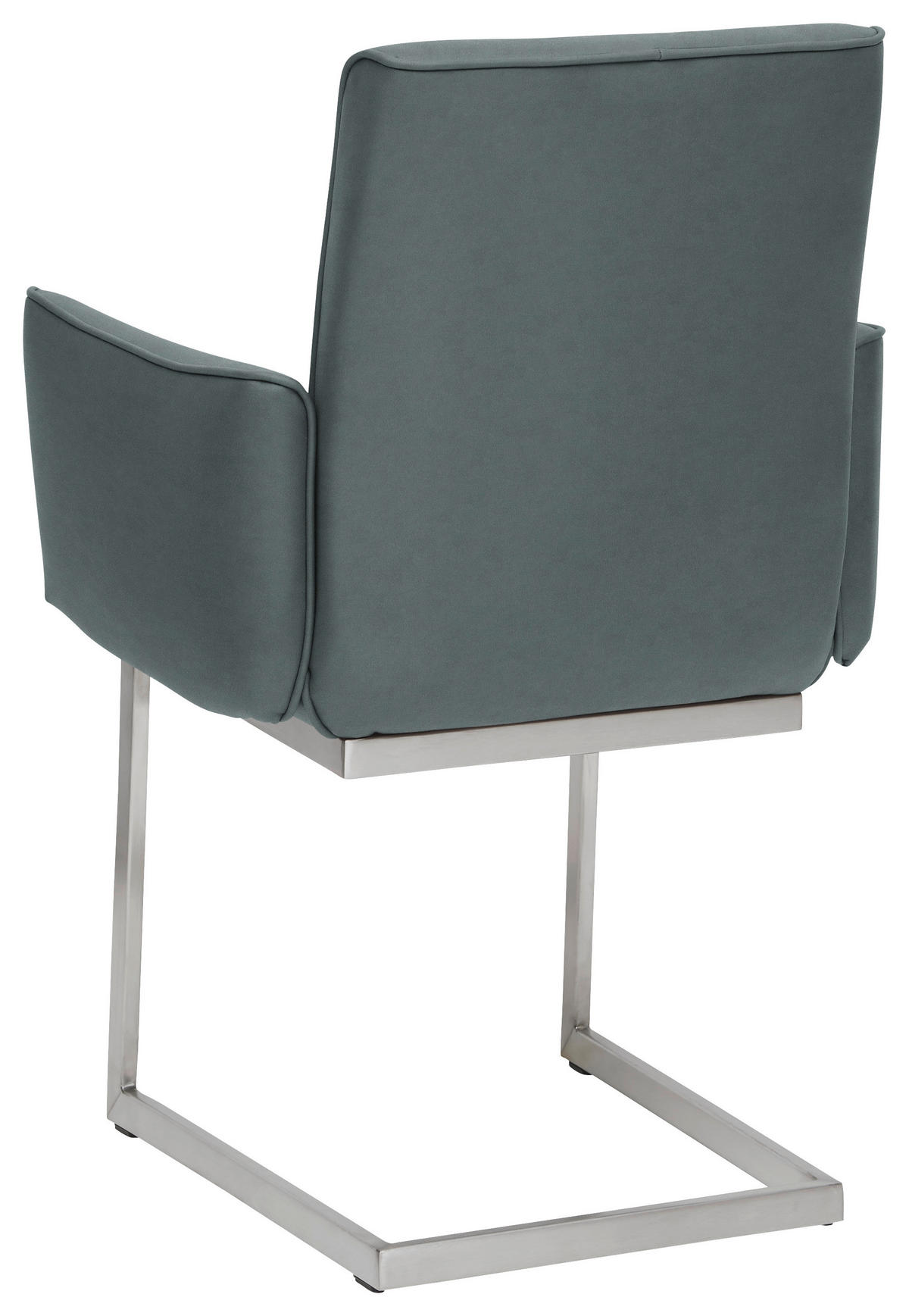 ARMLEHNSTUHL  in Stahl Mikrofaser  - Edelstahlfarben/Graublau, Design, Holzwerkstoff/Textil (63/91/60cm) - Dieter Knoll