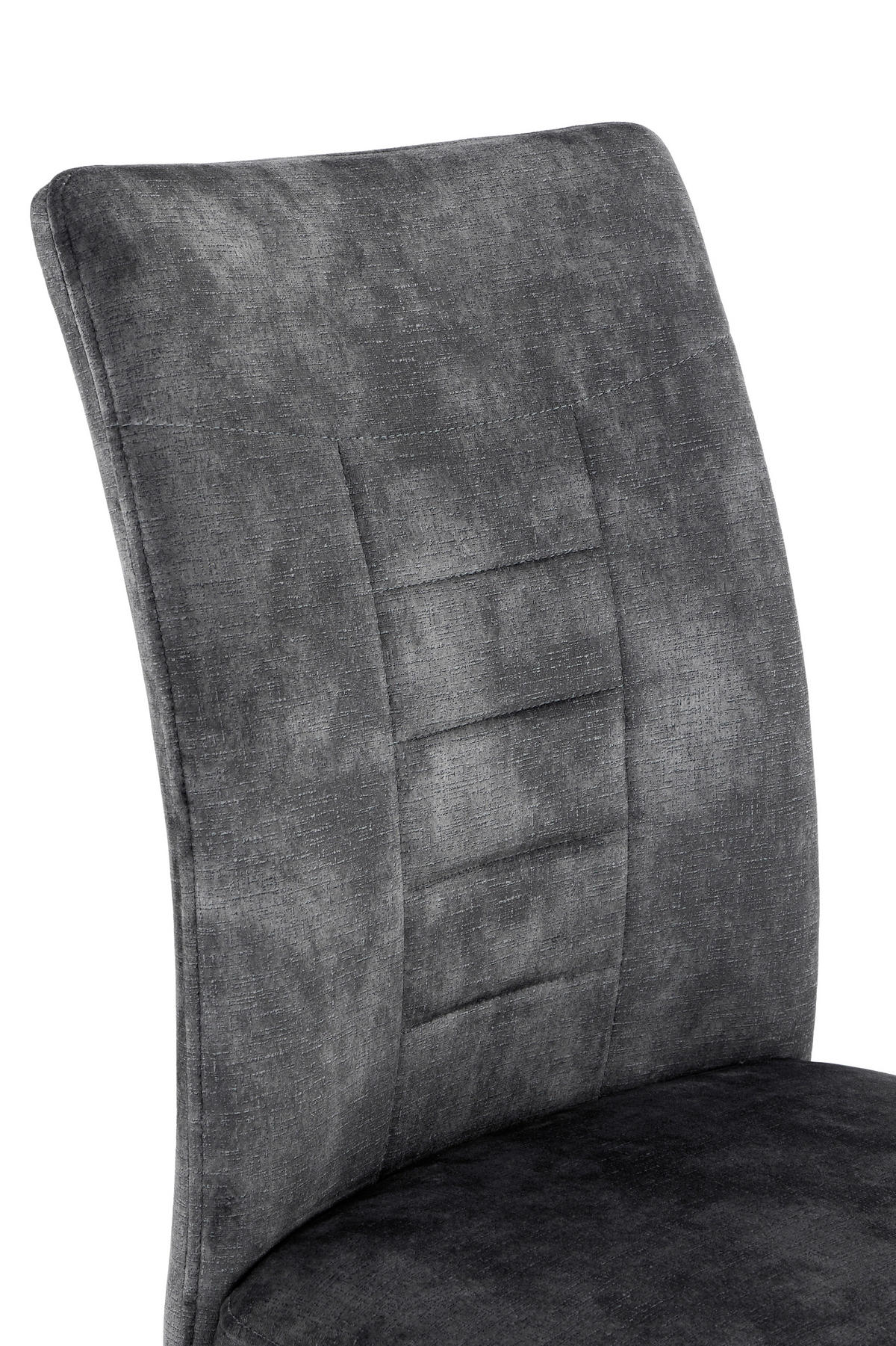 SCHWINGSTUHL-SET 4 Stück  in Stahl Samt, Mikrofaser  - Anthrazit/Schwarz, MODERN, Textil/Metall (49/98/61cm) - MID.YOU