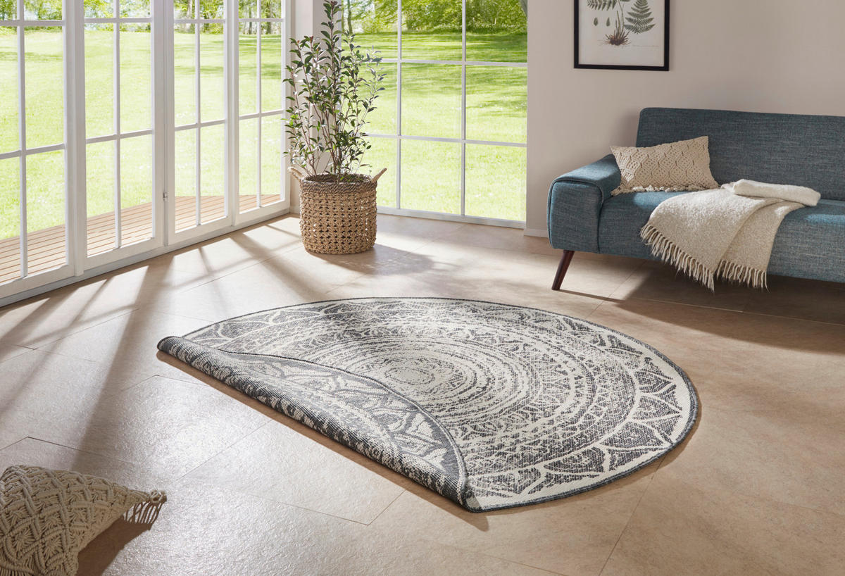 OUTDOORTEPPICH 200 cm Twin Supreme Creme, Grau  - Creme/Grau, Basics, Kunststoff (200cm)