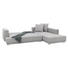 Ecksofa Webstoff Rückenkissen - Chromfarben/Grau, Design, Kunststoff/Textil (305/225cm) - Carryhome