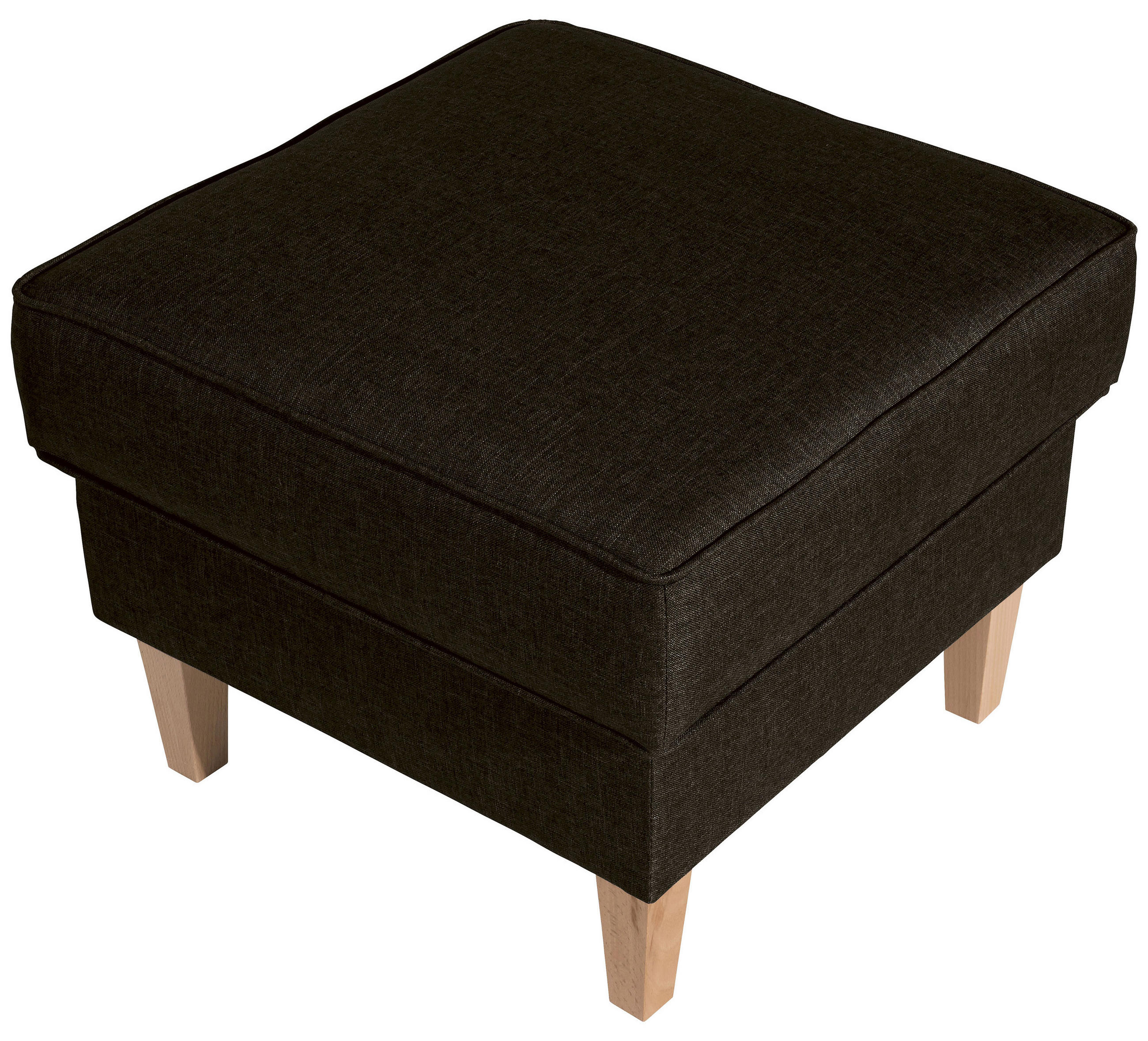 HOCKER Lorris Flachgewebe Braun  - Buchefarben/Braun, Design, Holz/Textil (53/45/53cm) - Max Winzer