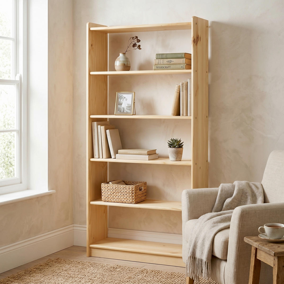 REGAL Kiefer massiv Naturfarben  - Naturfarben, Natur, Holz (80/170/30cm) - Livetastic
