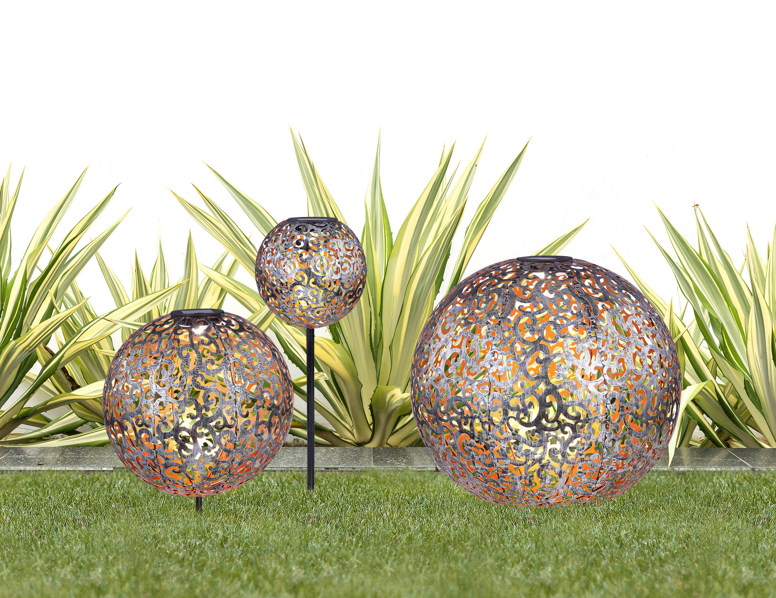 SOLARLEUCHTE 28,5/40 cm   - Silberfarben, Basics, Metall (28,5/40cm) - Globo