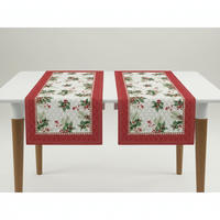 TISCHLÄUFER CHRISTMAS BERRIES 140/45 cm  - Smaragdgrün/Rot, Basics, Textil (140/45cm) - POZZI AND EASY LIFE