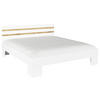 BETT 180/200 cm  in Weiß, Eiche Artisan  - Eiche Artisan/Weiß, KONVENTIONELL (180/200cm)