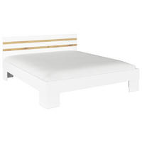 BETT 180/200 cm  in Weiß, Eiche Artisan  - Eiche Artisan/Weiß, KONVENTIONELL (180/200cm)