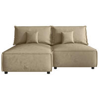 ECKSOFA Beige Webstoff Zierkissen, Rückenkissen, Rücken echt  - Beige/Schwarz, MODERN, Kunststoff/Textil (153/200cm) - Xora
