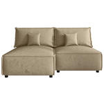 ECKSOFA Beige Webstoff Zierkissen, Rückenkissen, Rücken echt  - Beige/Schwarz, MODERN, Kunststoff/Textil (153/200cm) - Xora