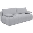 BOXSPRINGSOFA in Chenille Hellgrau  - Hellgrau/Schwarz, MODERN, Kunststoff/Textil (210/72/105cm) - Cantus