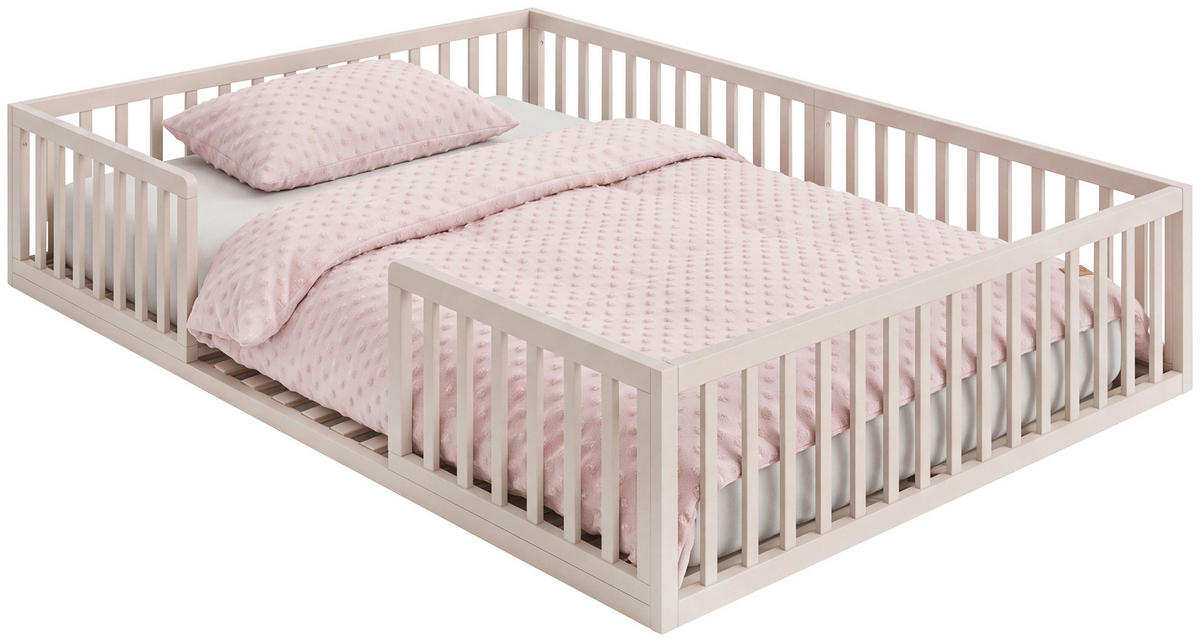 BODENBETT 140/200 cm  in Kaschmir  - Hellbraun/Kaschmir, Basics, Holzwerkstoff (140/200cm) - Roba