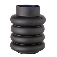 VÁZA, sklo, 20 cm  - čierna, Basics, sklo (15/20cm)
