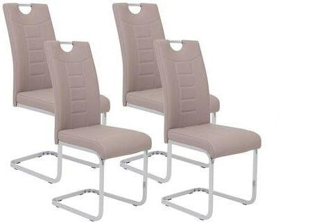 P & B Schwingstuhl-Set Cappuccino 44x104x57.5 cm