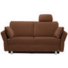 SCHLAFSOFA in Velours, beflockt Braun  - Alufarben/Braun, KONVENTIONELL, Kunststoff/Textil (170/88/91cm) - Sedda